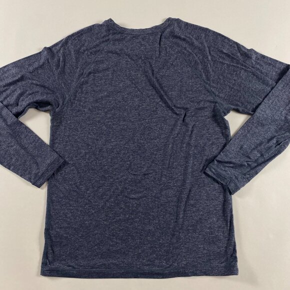 Rhone Reign Long Sleeve Shirt Men's Medium Gray Blue Heather Performance Workout - Picture 2 of 9